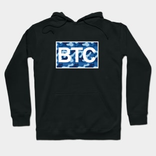 Bitcoin Blue Camo Inside Hoodie